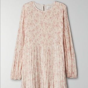 Aritzia Wilfred Daydreamer Mini Dress Bone/Heirloom Pink